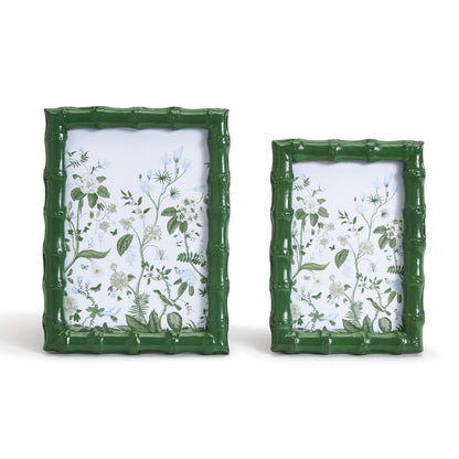 Green Faux Bamboo Frame