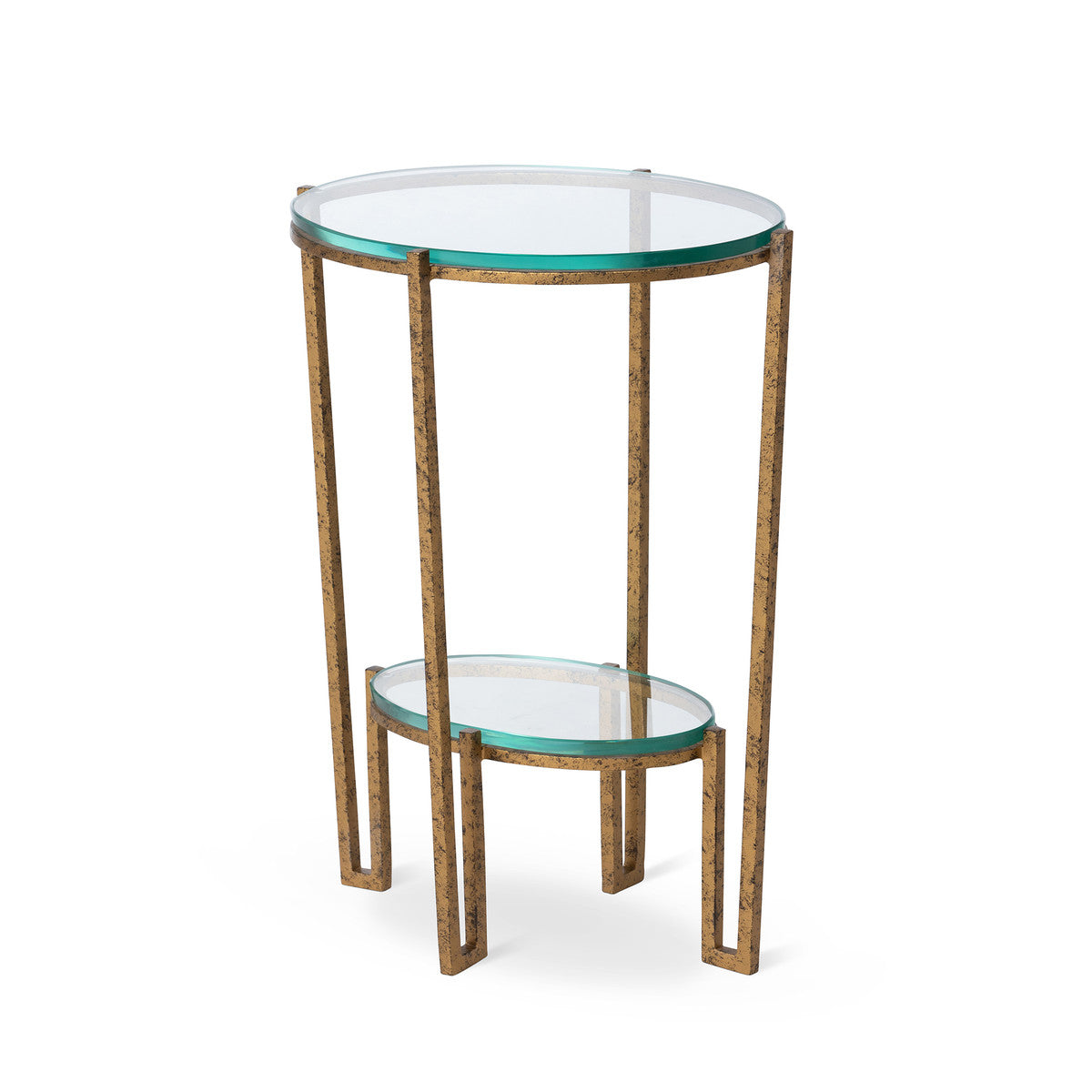 Gold Oval Accent Table