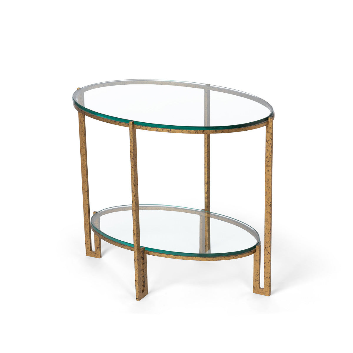 Oval Gold Side Table