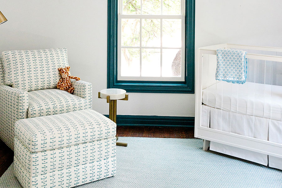 Nursery remodel in Monticello Fort Worth - dreamy rib and playful decor by Fount House