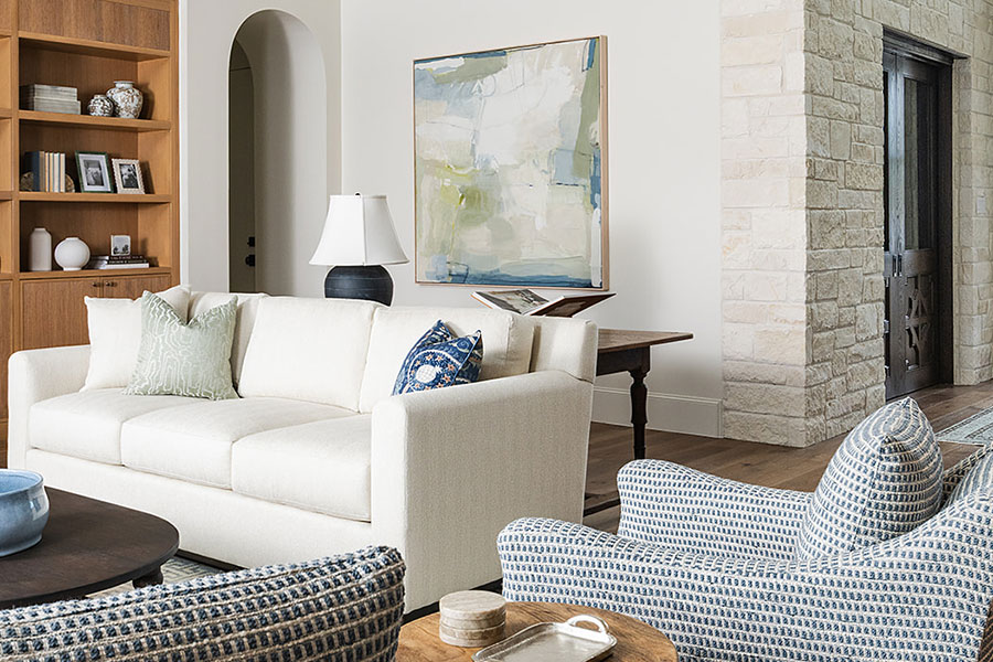 Interior design living room transformation in Wyman House Fort Worth by Fount House